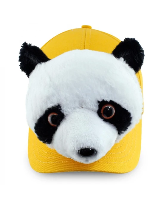 Neco Plush Panda Kep Şapka Sarı
