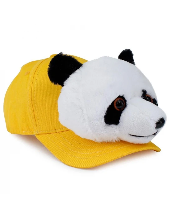 Neco Plush Panda Kep Şapka Sarı