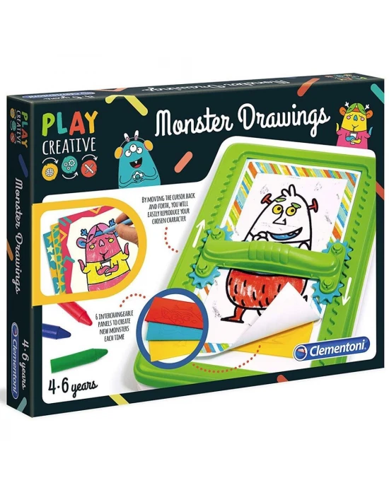 Clementoni Play Creative - Canavar Çizimler