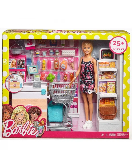Barbie Süpermarkette Oyun Seti