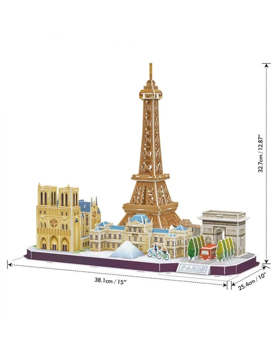 Cubic Fun 114 Parça Puzzle City Line Paris