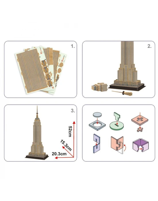 Cubic Fun 54 Parça Puzzle Empire State Binası