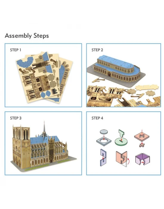 Cubic Fun 53 Parça Puzzle Notre Dame de Paris