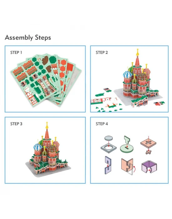 Cubic Fun 92 Parça Puzzle St. Basils Cathedral