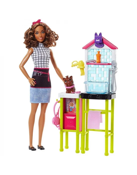 Barbie Ben Büyüyünce Meslek Bebekleri Evcil Hayvan Bakım Merkezi