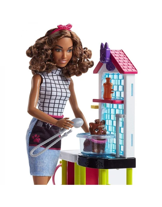 Barbie Ben Büyüyünce Meslek Bebekleri Evcil Hayvan Bakım Merkezi