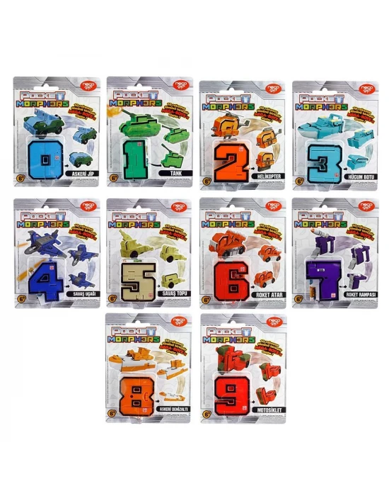 Pocket Morphers Dönüşebilen Numaralar 10lu Set