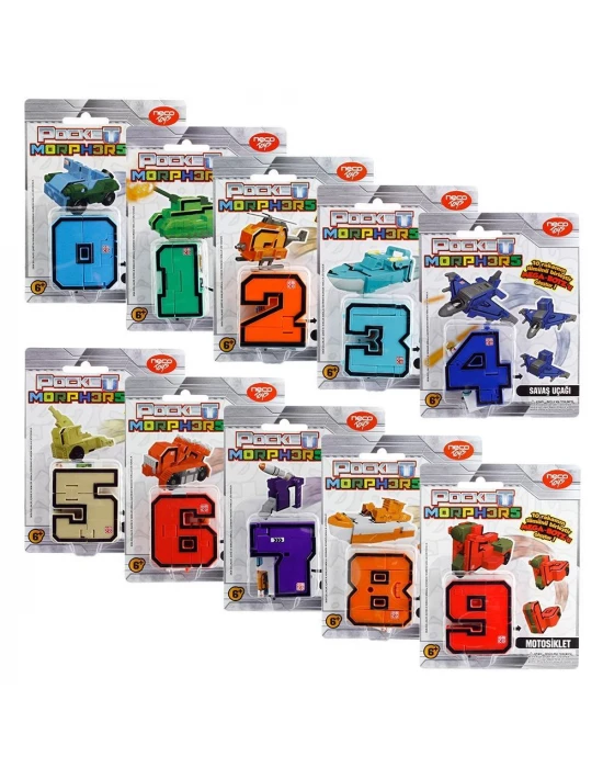 Pocket Morphers Dönüşebilen Numaralar 10lu Set