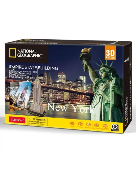 Cubic Fun National Geographic Serisi Empire State Binası 3D Puzzl