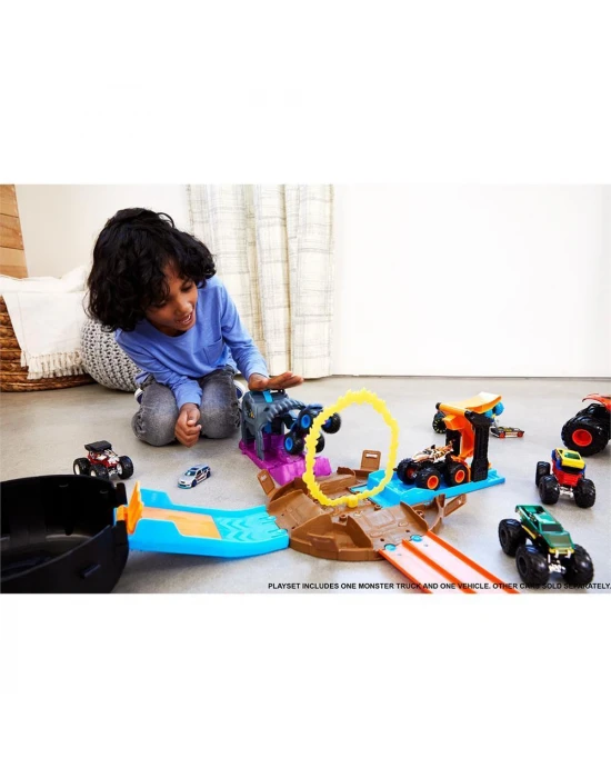 Hot Wheels Monster Trucks Yerleştir ve Fırlat Oyun Seti