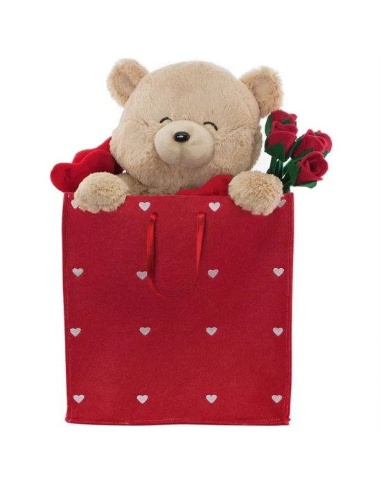 Neco Plush Fluffy Çantada Ayı 55 Cm