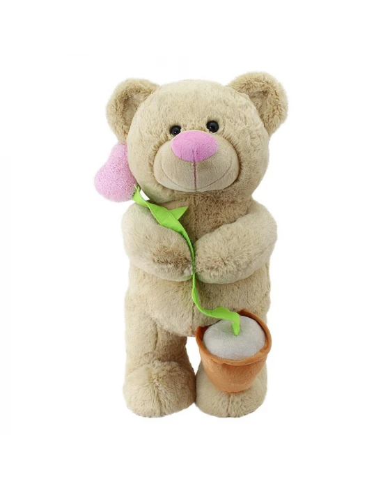 Neco Plush Kalp Çiçekli Peluş Ayı 55 Cm