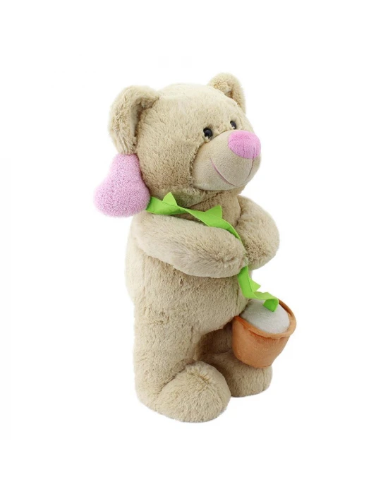 Neco Plush Kalp Çiçekli Peluş Ayı 55 Cm