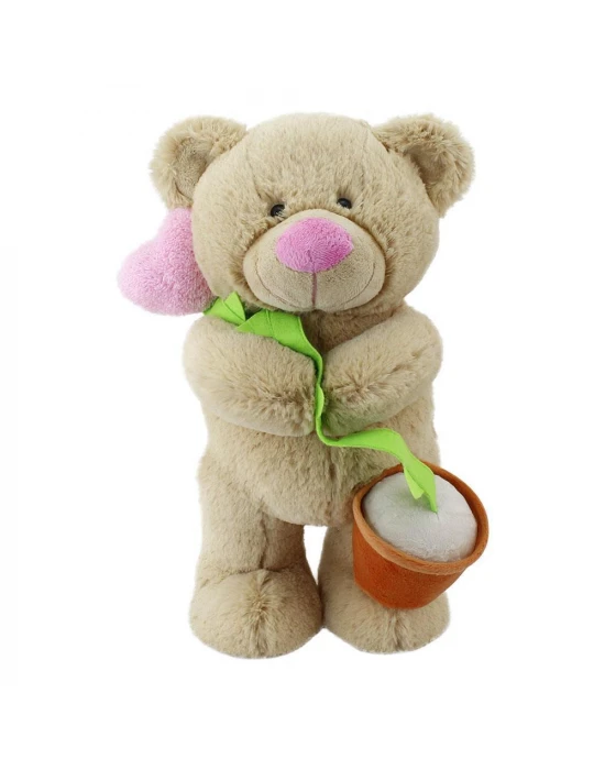 Neco Plush Kalpli Çiçekli Ayı 40 Cm