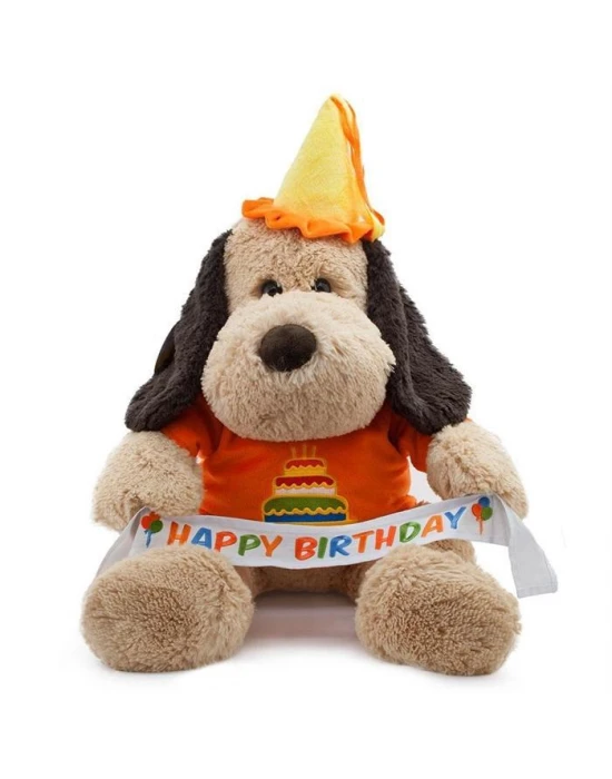 Neco Plush Oturan Happy Birthday Köpek 55 cm