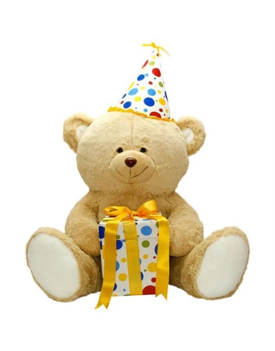 Neco Plush Oturan Hediye Kutulu Peluş Ayı 55 cm