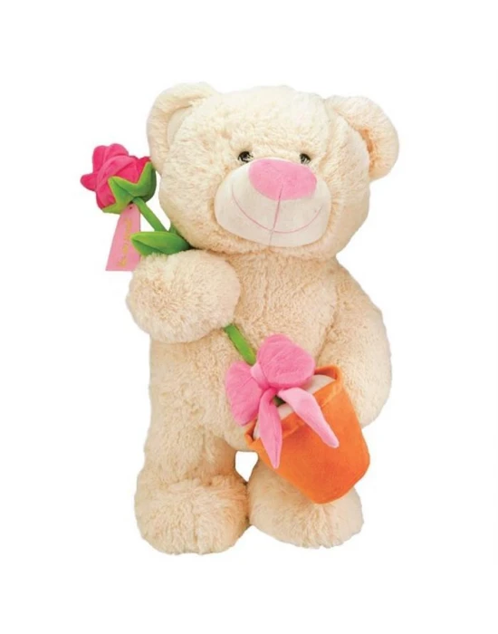 Neco Plush Saksılı Aşık Ayı 55  cm Peluş Oyuncak