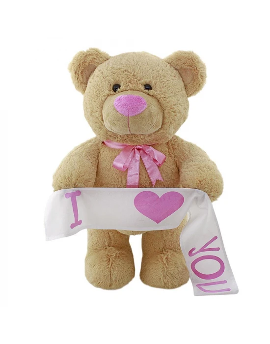 Neco Plush I Love Flamalı Ayı 40  cm Peluş Oyuncak