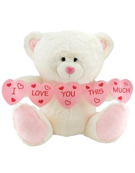 Neco Plush I Love You Thıs Much Kalpli Peluş Ayı 70 cm