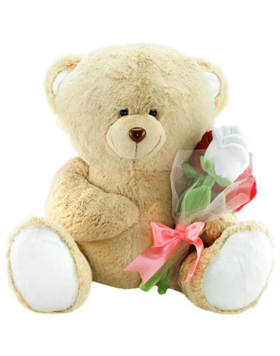 Neco Plush 3 Güllü Oturan Ayı 55 Cm