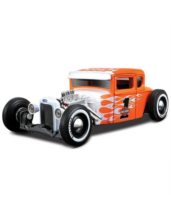 Maisto 1:24 1929 Ford Harley Davidson Turuncu-Beyaz