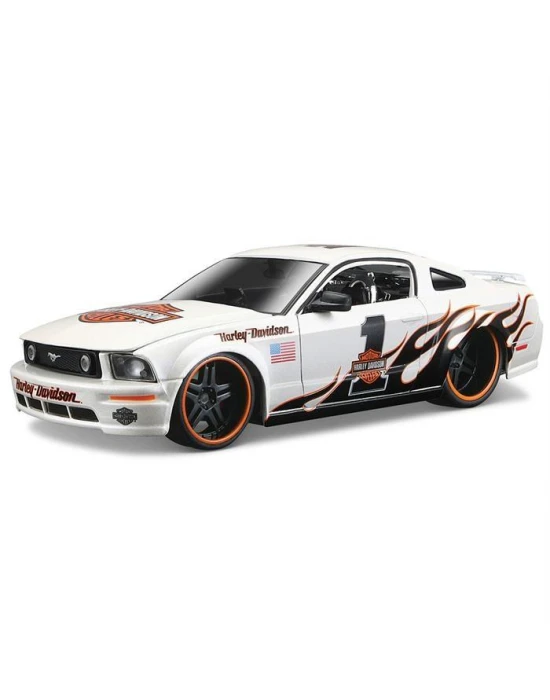 Maisto Ford Mustang GT 2006 1:24 Harley Davidson Beyaz