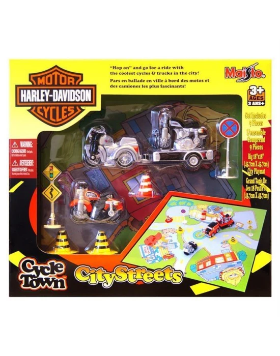 Maisto Harley-Davidson City Streets Oyun Seti Siyah