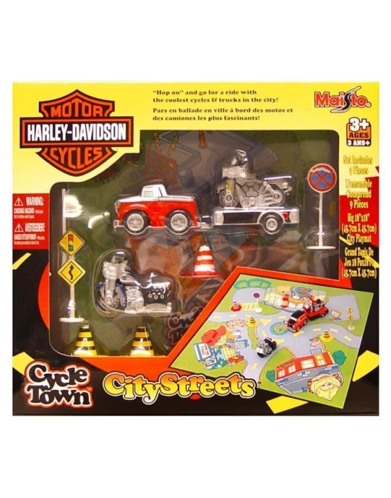 Maisto Harley-Davidson City Streets Oyun Seti Kırmızı Beyaz
