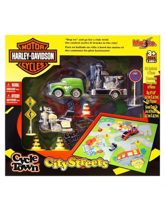 Maisto Harley-Davidson City Streets Oyun Seti Yeşil