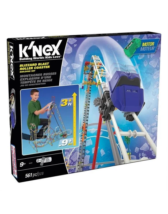 K’Nex Blizzard Blast Roller Coaster Seti (Motorlu) Thrill Rides K