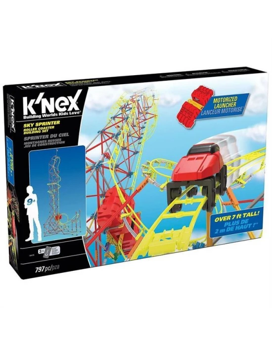 K’Nex Sky Sprinter Roller Coaster Seti (Motorlu) Thrill Rides Kne
