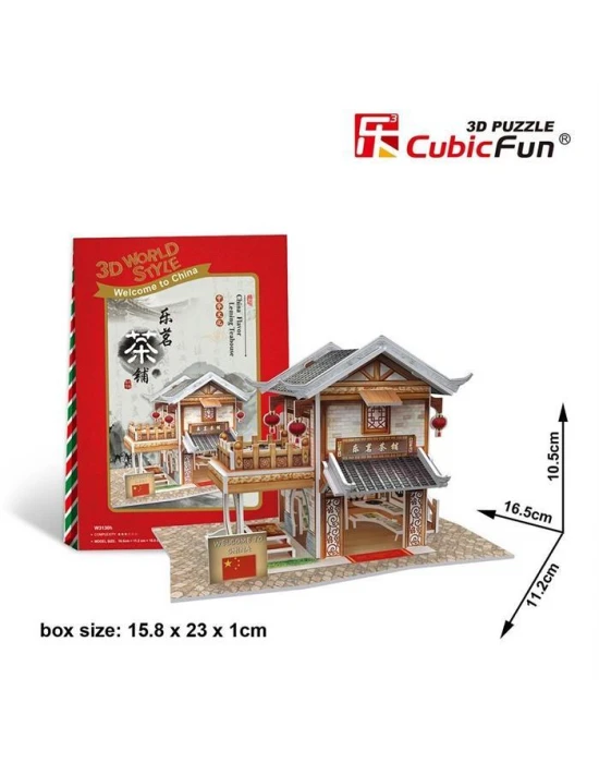 Cubic Fun 3D 46 Parça Puzzle Çin Çay Evi