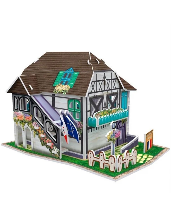 Cubic Fun 3D 31 Parça Puzzle Fransız Çiçek Evi