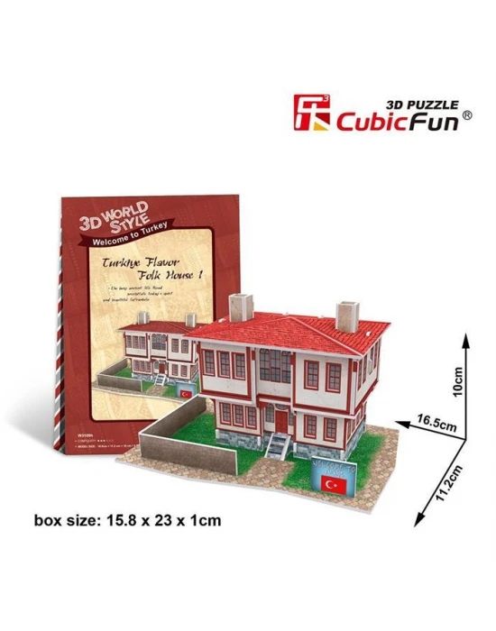 Cubic Fun 3D 26 Parça Puzzle Türk Halk Evi 1