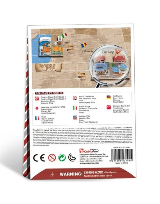 Cubic Fun 3D 26 Parça Puzzle Türk Halk Evi 1