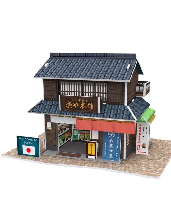 Cubic Fun 3D 24 Parça Puzzle Japon Şekerleme Dükkanı