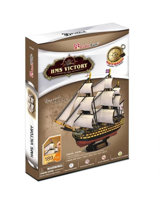 Cubic Fun 3D 189 Parça Puzzle HMS Victory Donanma Gemisi