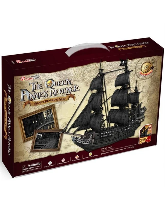 Cubic Fun 3D 308 Parça Puzzle The Queen Anne’s Revenge Gemi