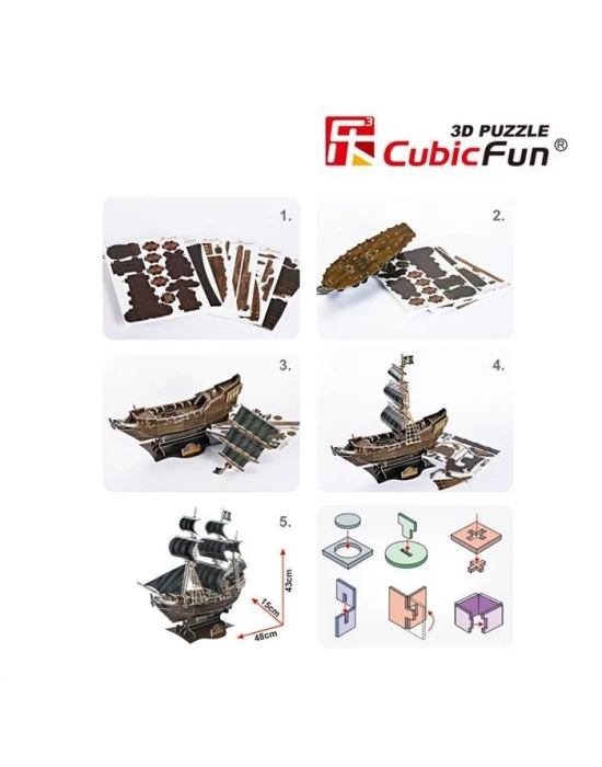Cubic Fun 3D 155 Parça The Queen Anne’s  Revenge Gemi