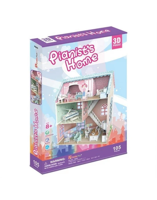 Cubic Fun 3D Puzzle 105 Parça Piyanistin Evi