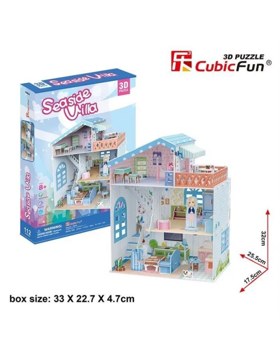 Cubic Fun 3D Puzzle 112 Parça Sahil Evi
