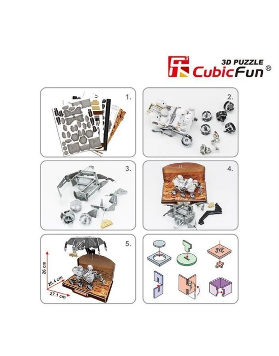 Cubic Fun 3D 166 Parça Puzzle Curiosity Kaşif Robotu