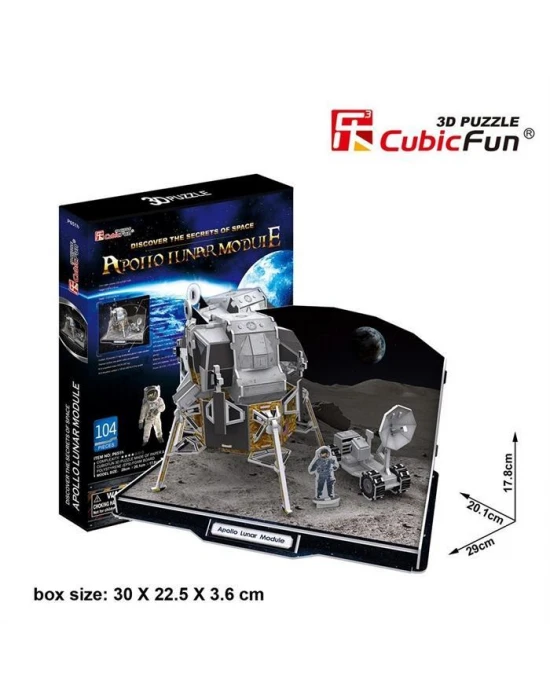 Cubic Fun 3D 104 Parça Puzzle Apollo Lunar Ay Modülü