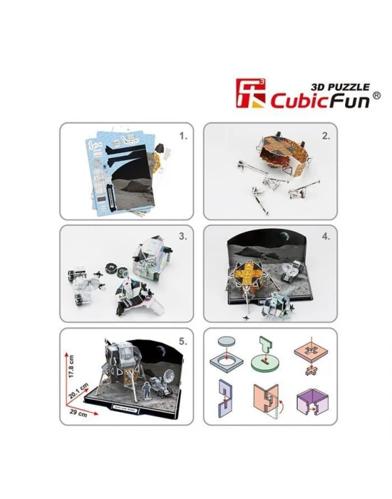 Cubic Fun 3D 104 Parça Puzzle Apollo Lunar Ay Modülü