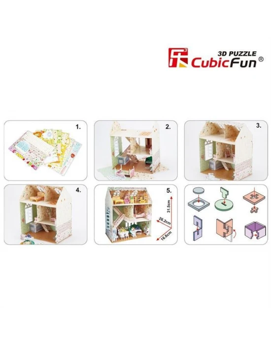 Cubic Fun 3D 160 Parça Puzzle Rüya Bebek Evi
