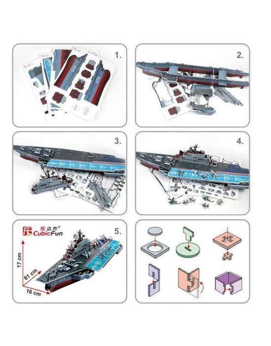 Cubic Fun 3D 103 Parça Kiev Askeri Uçak Gemisi