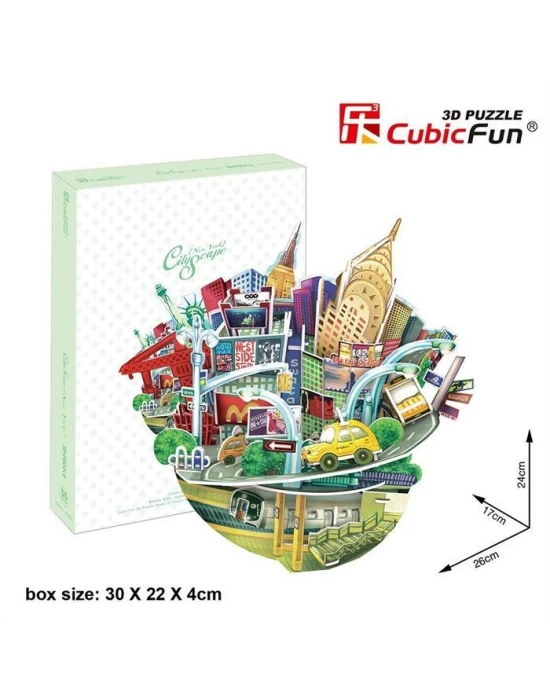Cubic Fun 3D 55 Parça Puzzle New York Şehir Kompozisyonu