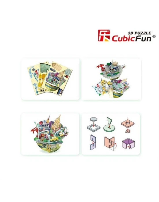 Cubic Fun 3D 55 Parça Puzzle New York Şehir Kompozisyonu