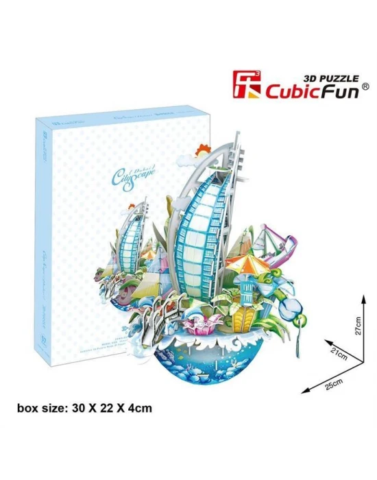 Cubic Fun 3D 57 Parça Puzzle Dubai Şehir Kompozisyonu