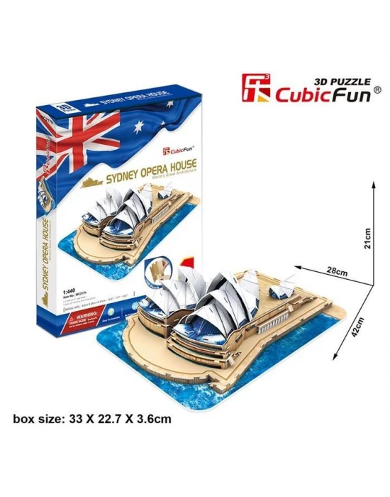 Cubic Fun 3D Puzzle 58 Parça Sydney Opera Binası - Avustralya